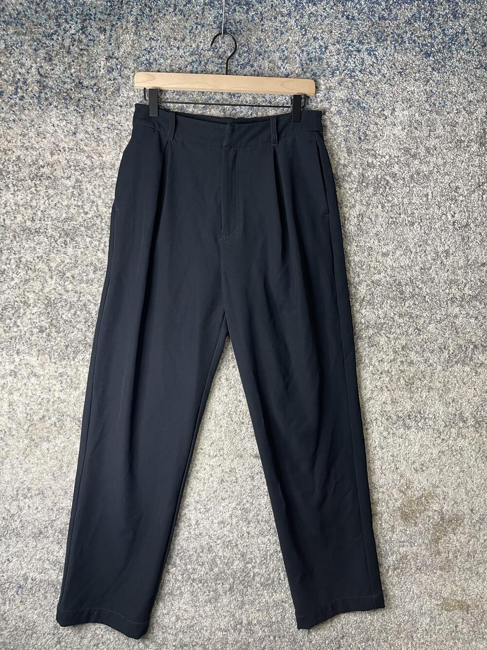 Lululemon Pants Womens 6 Black Dress Trousers Ankle Straight Leg Pleated Office